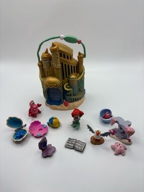 Disney Animators Collection Littles Ariel Palace Playset Little Mermaid &Figures